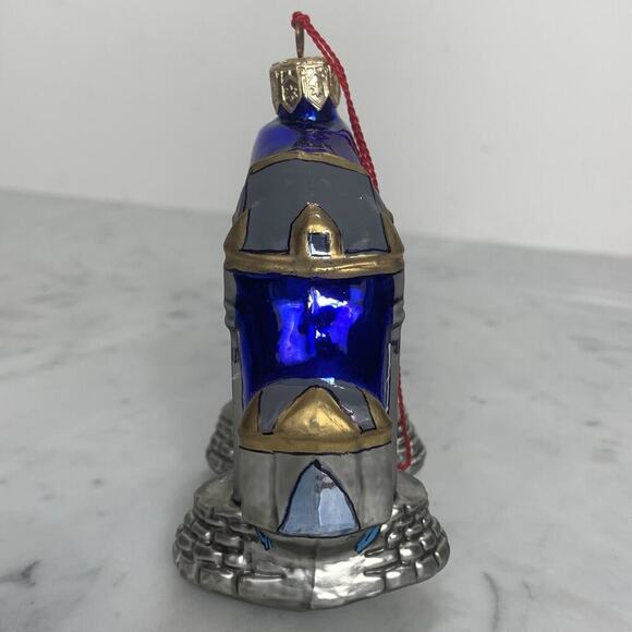 TOWER BRIDGE London Glass Christmas Ornament 3.5"x2.25"x4" Poland 1998 EUC - Picture 7 of 7